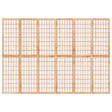 Folding 6-Panel Room Divider Japanese Style 240x170 cm 352086