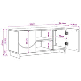 TV Stand 90 x 34.5 x 40 cm Sonoma Oak Engineered Wood 8011479