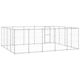 Outdoor Dog Kennel Galvanised Steel 24.2 m 3082319