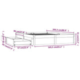 3103524 Bed Frame without Mattress with Drawers White 160x200 cm