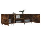 TV Cabinet Smoked Oak 150x30x50 cm Engineered Wood 829073