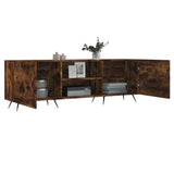 TV Cabinet Smoked Oak 150x30x50 cm Engineered Wood 829073