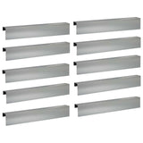 Garden Cover Profile 10 pcs 100 x 10 x 15 cm Galvanised Steel 8012917