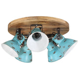 Ceiling Lamp 25 W Distressed Blue 50x50x25 cm E27 371834