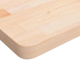 Square Table Top 80x80x4 cm Untreated Solid Wood Oak 342946