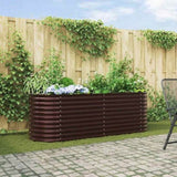 Raised Bed Brown 240 x 80 x 81 cm Steel 42008134