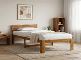 Single Bed Frame with Headboard ROSTOCK Natural 80 x 200 cm 903453