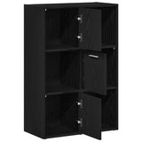 Book Cabinet/Room Divider Black Oak 60.5x30x90cm Engineered Wood 862473