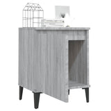 Bed Cabinets with Metal Legs Grey Sonoma 40x30x50 cm 813119