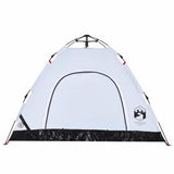 Camping Tent 3-Person White Blackout Fabric Quick Release 4004168