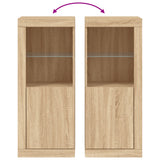 Sideboard with LED Lights Sonoma Oak 41x37x100 cm 836646