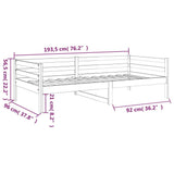 Day Bed without Mattress Honey Brown 90x190cm Solid Wood Pine 814637