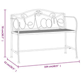 Garden Bench Black Steel 104 x 52 x 78 cm Durable Garden Bench 318831