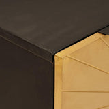 Sideboard Set 2 pcs Black and Brass 120 x 33 x 75 cm 3310022