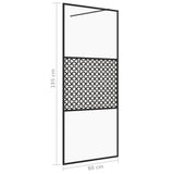 Walk-in Shower Wall with Clear ESG Glass 80x195 cm Black 151028