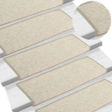 Stair Mats 15 pcs 65x21x4 cm Silver Rectangular Edge 326907