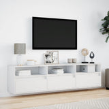 TV Wall Cabinet with LED White 180x31x45 cm 3307940