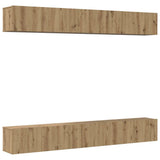 TV Cabinet Set Wall-mounted 6 pcs Artisan Oak Engineered Wood 3393476