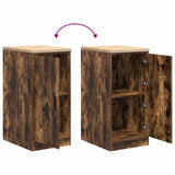 Garage Storage Cabinet Smoked Oak 40x51x85 cm Solid Wood Pine 860566