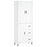 Highboard White 69.5x34x180 cm Engineered Wood 3196027