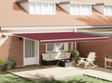 Manual Retractable Awning with LED Burgundy 450x300 cm 3214976