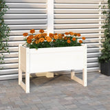 Planter White 78x40x52 cm Solid Wood Pine 822118
