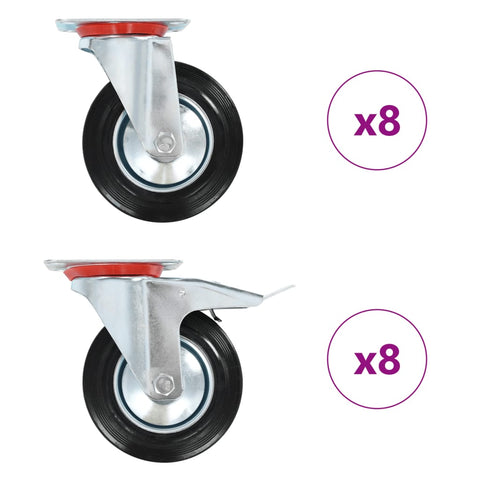 16 pcs Swivel Casters 160 mm 278028