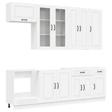 Kitchen Unit KALMAR 8 pcs White Engineered Wood 3438193