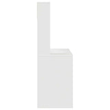 Desk with Shelf White 91 x 50 x 149 cm Engineered Wood 869258