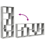 Room Divider Bookcase Concrete Grey 67x25x161.5 cm Engineered Wood 858078