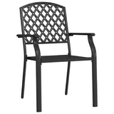Stackable Outdoor Chairs 2 pcs Steel Anthracite 44265