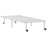 Bed Frame without Mattress Foldable White 75x190 cm Steel 4103964