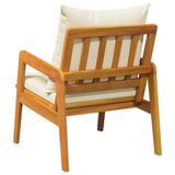 Garden Chair with Cushion 2 pcs Oil Natural Solid Acacia Wood 4106455