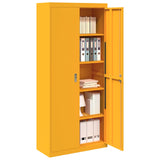 Storage Cabinet Mustard Yellow 90 x 40 x 200 cm Steel 3406175