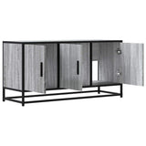 TV Cabinet Grey Sonoma 100x35x50 cm Engineered Wood and Metal 848832