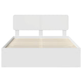 Bed Frame with Headboard White 140 x 200 cm Solid Pine Wood 3412069