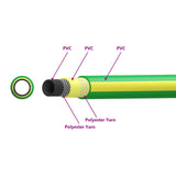 Garden Hose 5-Ply Green and Yellow 1" 50 m PVC 42035834
