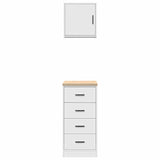 Garage Cabinets 2 pcs White Engineered Wood 3328323