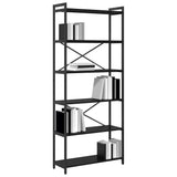 Bookshelf Black Oak 80 x 30 x 189.5 cm Engineered Wood 868407