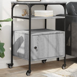 Printer Stand 3-Tier Grey Sonoma 50x40x76 cm Engineered Wood 842294