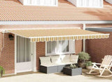 Retractable Awning Manual Yellow 400 x 200 cm Fabric 3329849