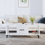 ZNTS Coffee Table High Gloss White 102x50x40 cm Engineered Wood 812705