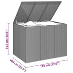 Garden Cushion Box PE Rattan 145x100x103 cm Brown 317230