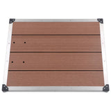 Outdoor Shower Tray WPC Stainless Steel 80x62 cm Brown 48202