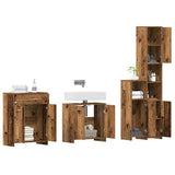 4 Piece Bathroom Furniture Set Old Wood Engineered Wood 3328941