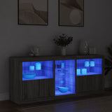 Sideboard with LED Lights Grey Sonoma 162x37x67 cm 3209035