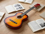 39 Inch Basswood Classical Folk Guitar Sunset Color including gig bag, spare strings, picks, capo, 59787585