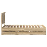 Bed Frame with Drawer Sonoma Oak 100 x 200 cm Engineer Wood 3410199