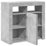 Sideboard with LED Lights Concrete Grey 80x35x75 cm 804332