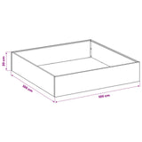 Garden Planter Rusty 100 x 100 x 20 cm Weathering Steel 8005034
